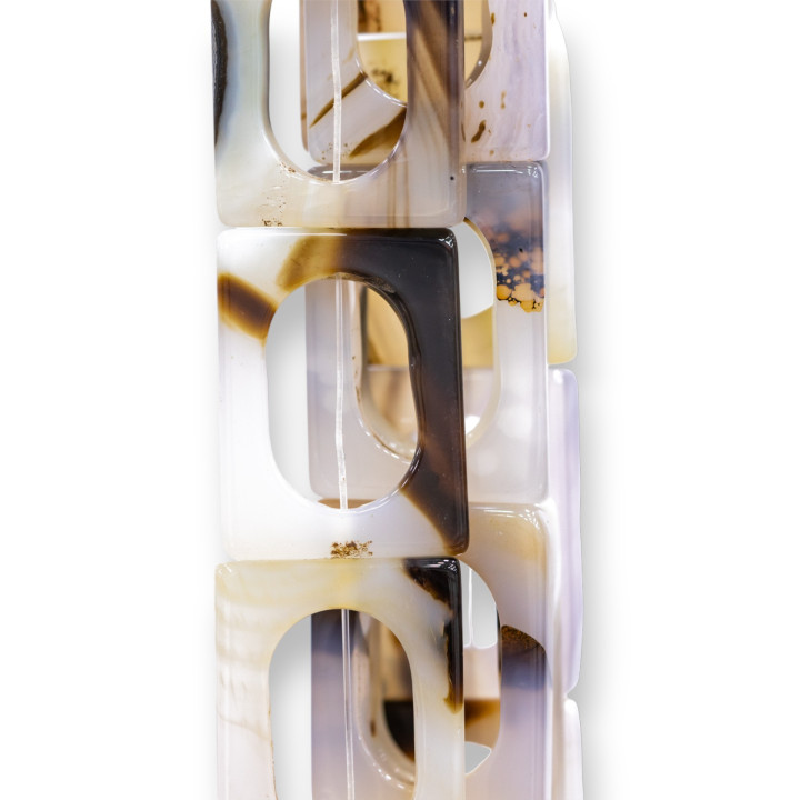 Agate Plaque Perforée 25x35mm