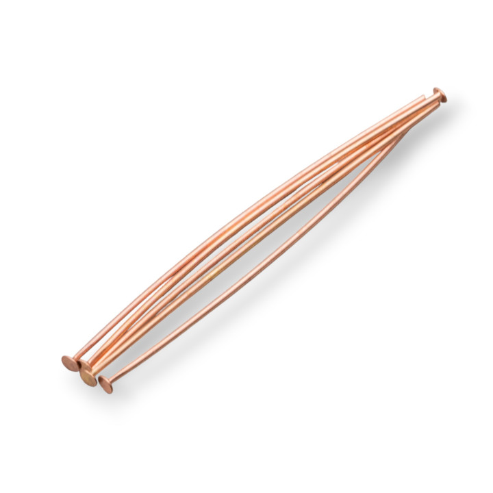 Tachuelas Alfileres Latón Cabeza Plana 1,1x70mm 100gr Oro Rosa