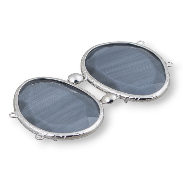 Κεντρικό Ορειχάλκινο Εξάρτημα Με Γατίσιο Μάτι Με Δαχτυλίδια 40x65mm