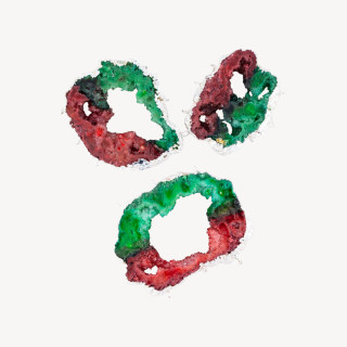 Komponente aus rohem Achat perforiert 7-8cm 1pc Bicolor 2