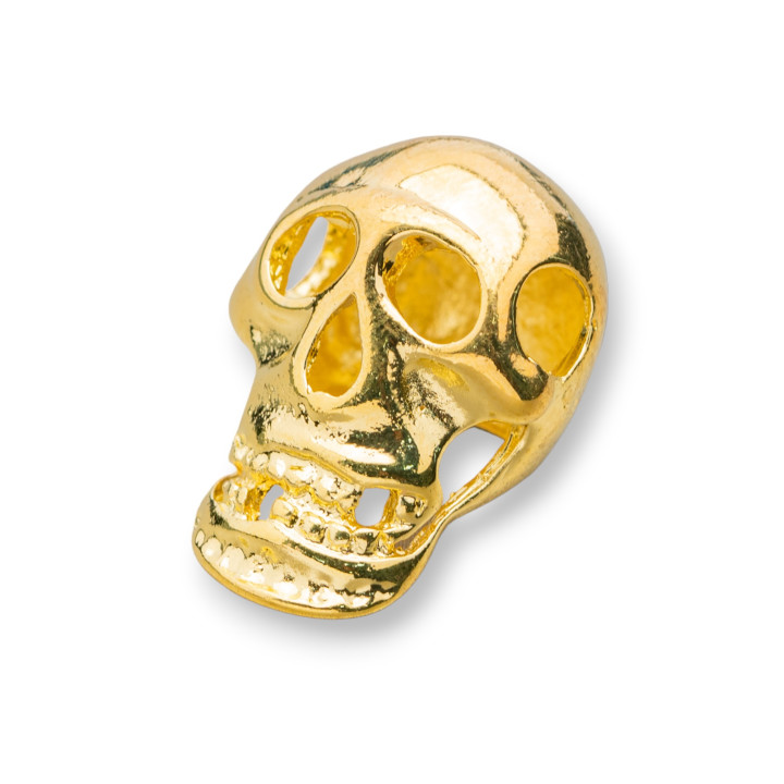 Messingkomponente Totenkopf 15x23mm 20St Golden