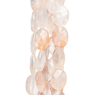 Quartz Powder Oval Flat Faceted 12x16mm