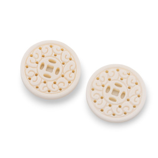 Perforated Flat Round Bone Component 25mm 2pcs