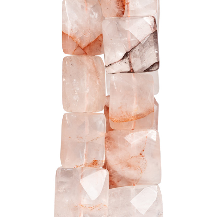 Quartz Poudre Carré Plat Facette 16mm