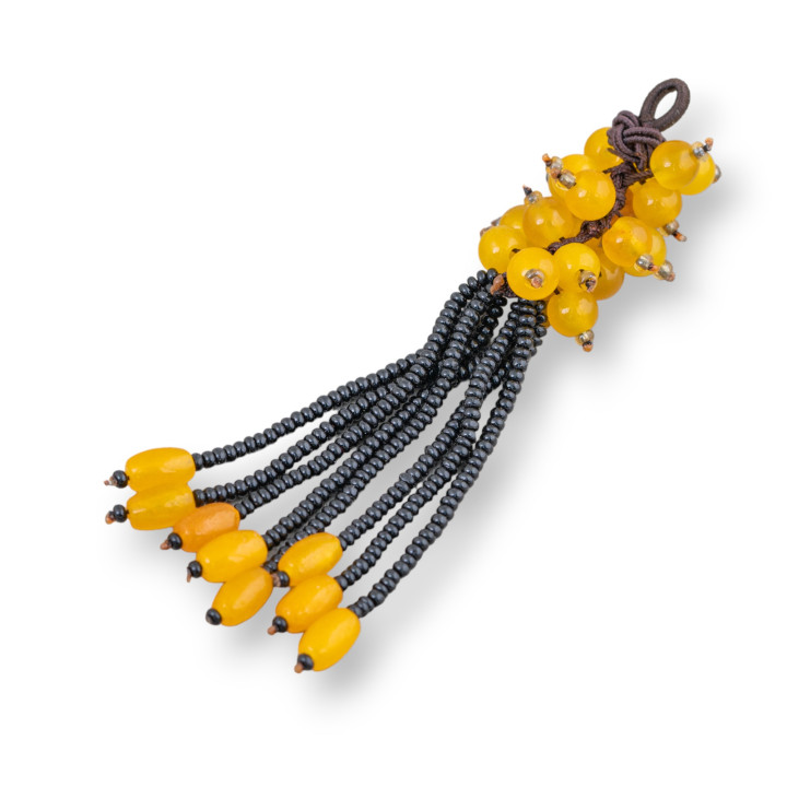 Markasit-Strass-Anhänger-Komponente mit Cluster-Edelsteinperlen 95 mm MOD3