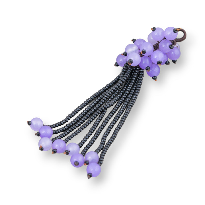 Markasit-Strass-Anhänger-Komponente mit Cluster-Edelsteinperlen 95 mm MOD4