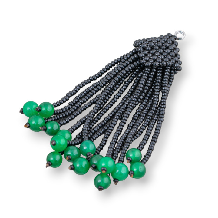 Markasit-Strass-Anhänger-Komponente mit Cluster-Edelsteinperlen 95 mm MOD5