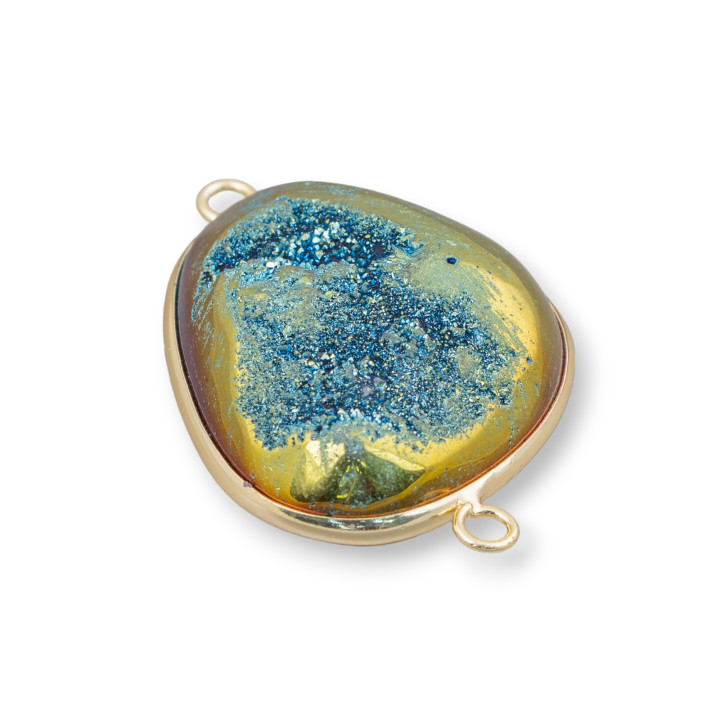 Component Stones Druzi AB Set mit 2 unregelmäßigen Ringen, verstellbare Größe 20-35 mm, 1 Stk