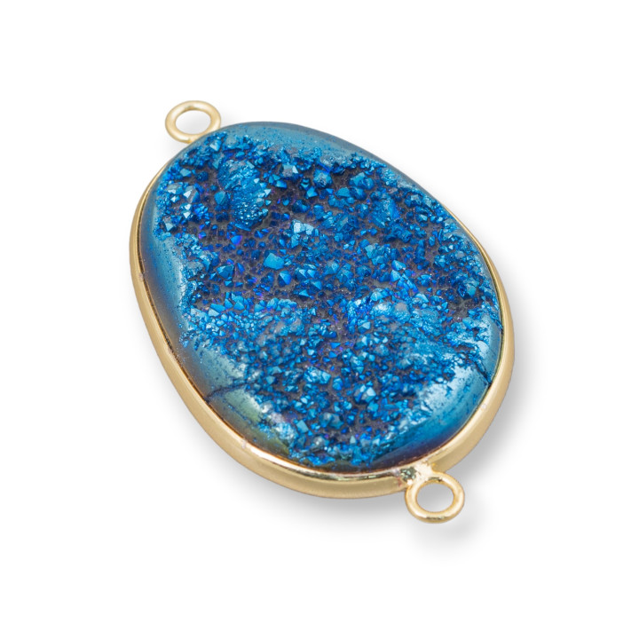 Component Stones Druzi AB Set Con 2 Anillos Irregulares Tamaño Ajustable 20-35mm 1pc MOD4