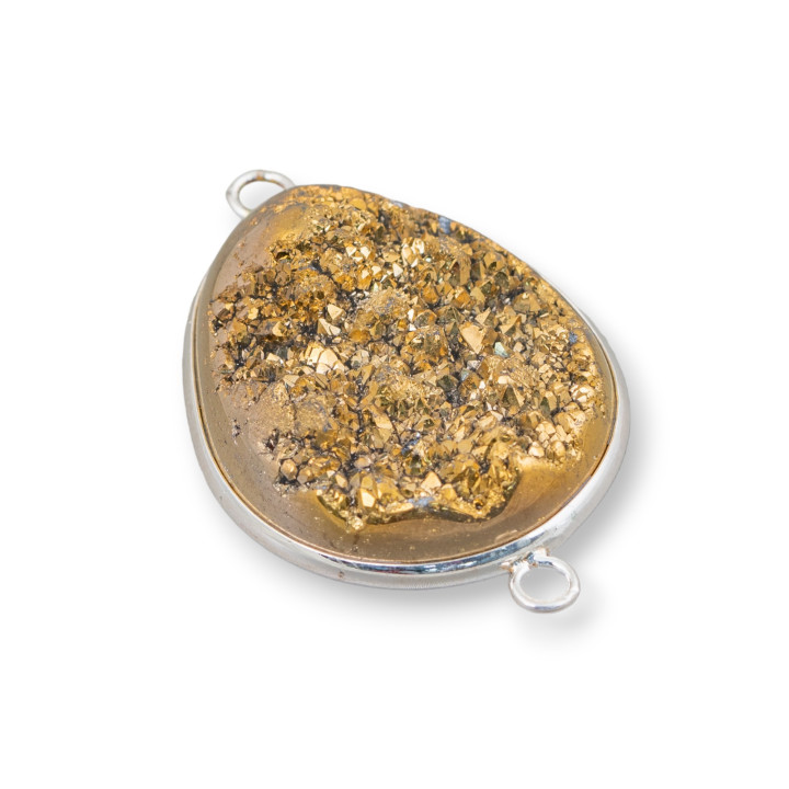 Component Stones Druzi AB Set Con 2 Anillos Irregulares Tamaño Ajustable 20-35mm 1pc MOD5