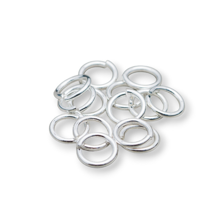 Contra Malla Abierta Anillos Latón Espesor 0,8mm Diámetro 5mm 100gr 1800pcs Plata