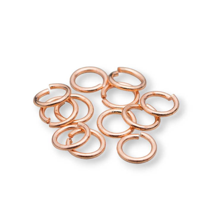 Anillos abiertos de latón de contramalla 1 mm de espesor 7 mm de diámetro 100 gr 800 piezas de oro rosa