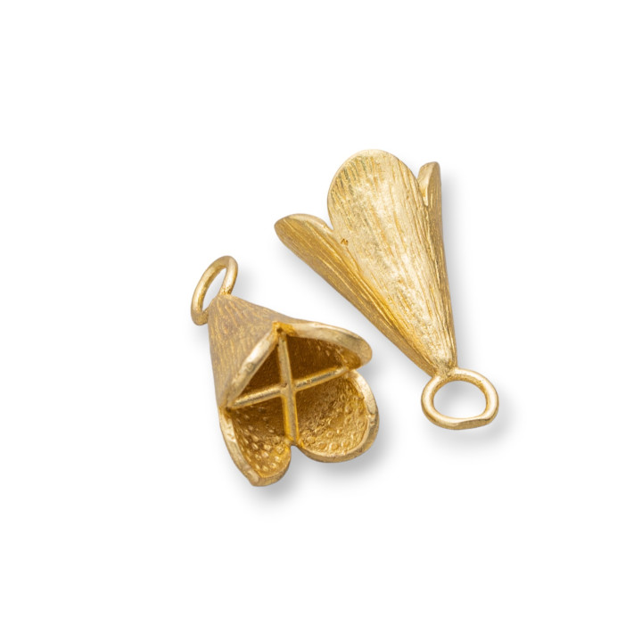 Gobelets Cône Laiton Avec Anneau 16x26mm 20pcs Doré