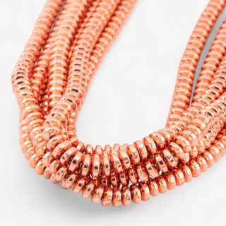 Αιματίτης Rondelle 6x3,0mm Ροζ χρυσός