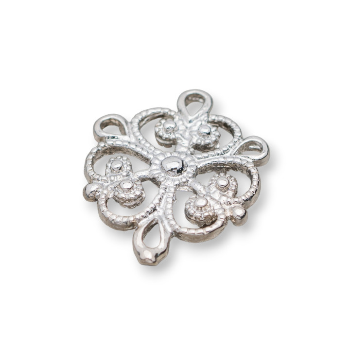 Entretoise Laiton Connecteur 15x18mm80pcs Rhodié