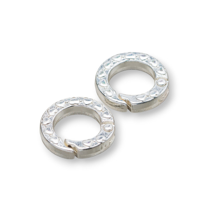 Round Wrought Brass Hook 20mm 16pcs Silver