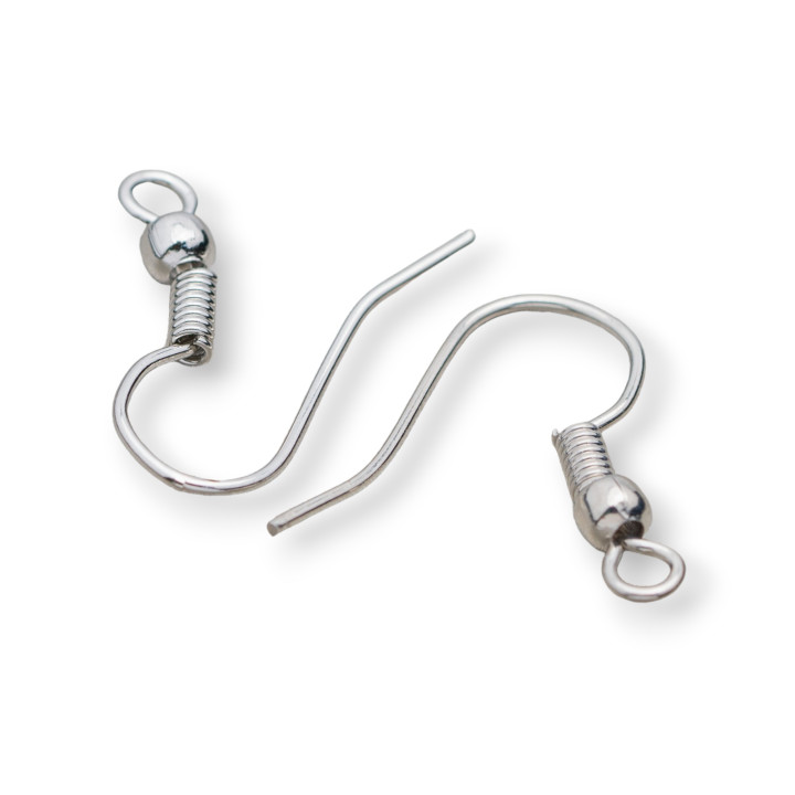 Messinghaken mit Kugel 60gr 150 Paar Rhodium