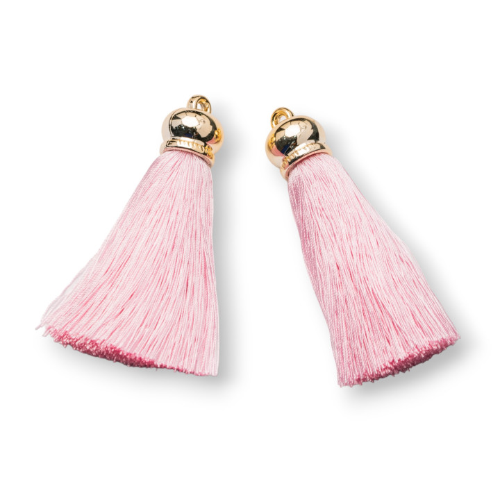 Nappine Con Coppetta Di Ottone 16x70mm 6pz Dorato Rosa