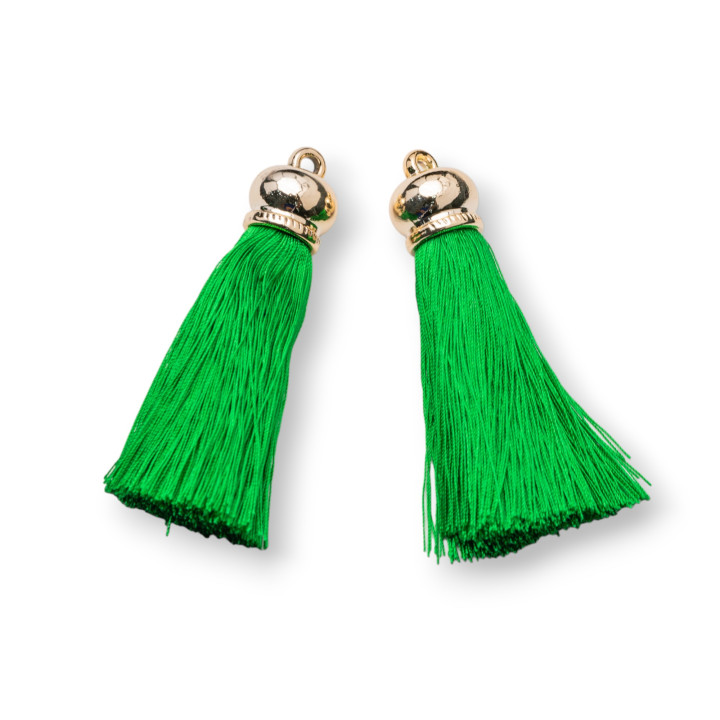 Nappine Con Coppetta Di Ottone 16x70mm 6pz Dorato Verde Chiaro