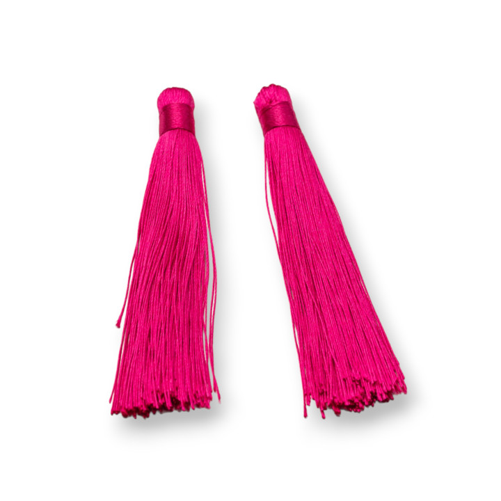 Borlas De Tela 10x120mm 20uds Fucsia