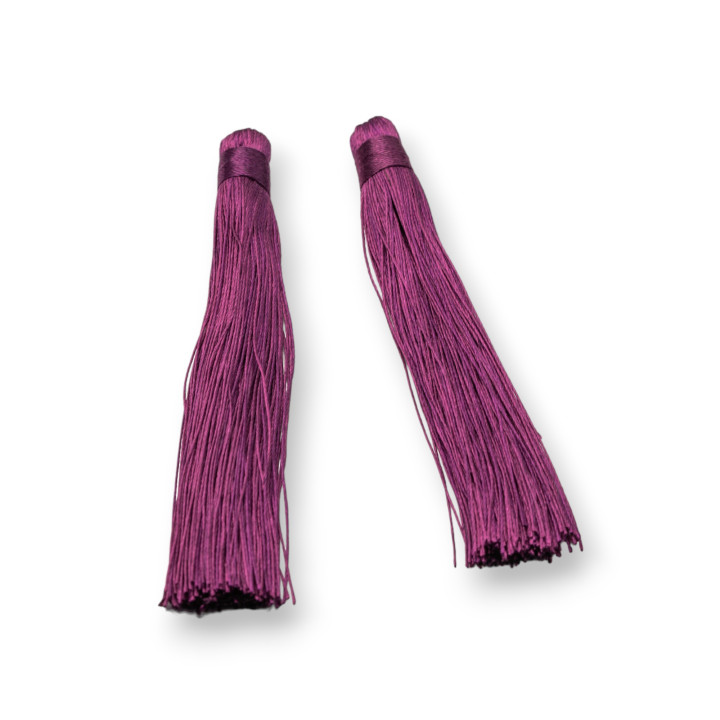 Borlas De Tela 10x120mm 20uds Burdeos