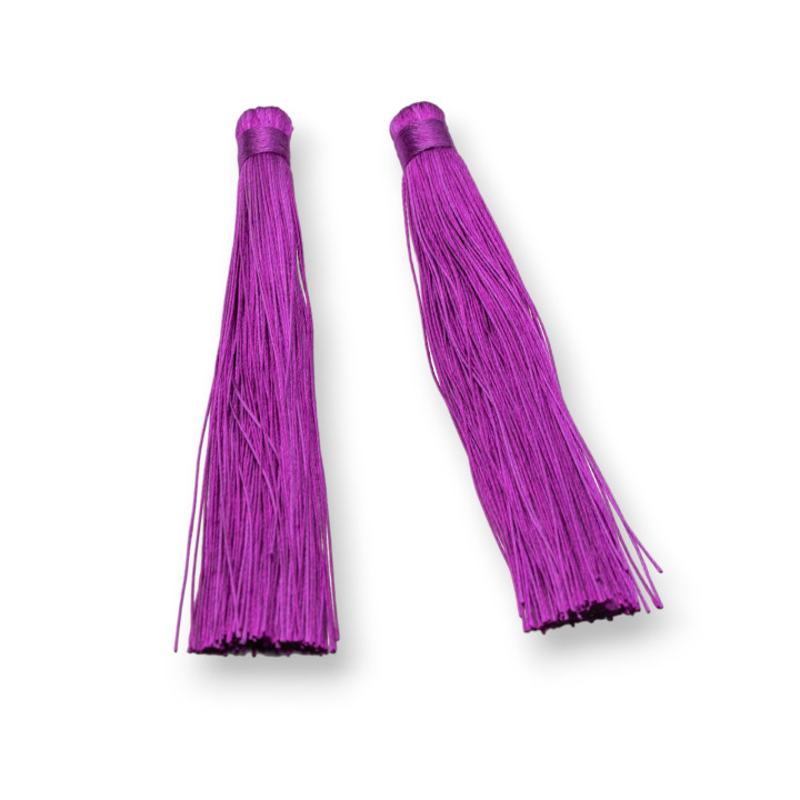 Borlas De Tela 10x120mm 20uds Morado