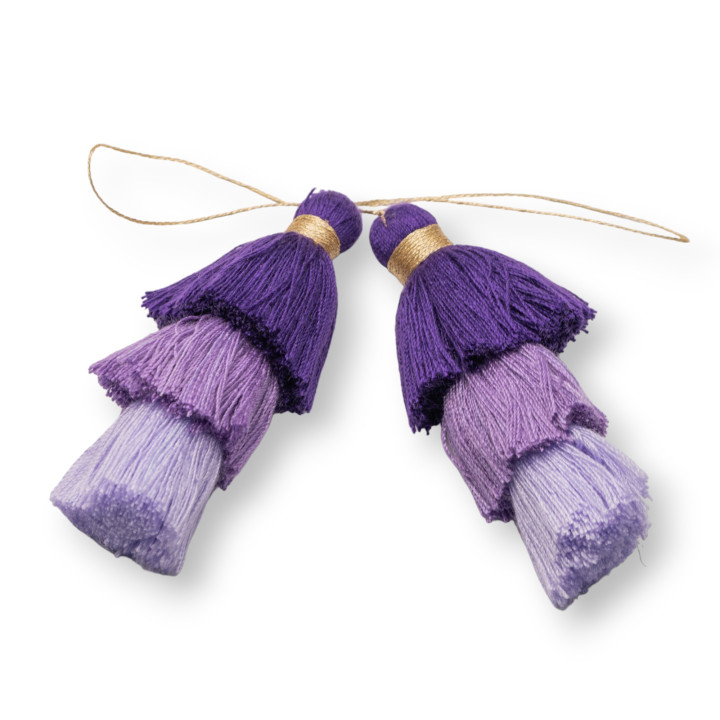 Fabric Tassels 75mm 4pcs MOD1