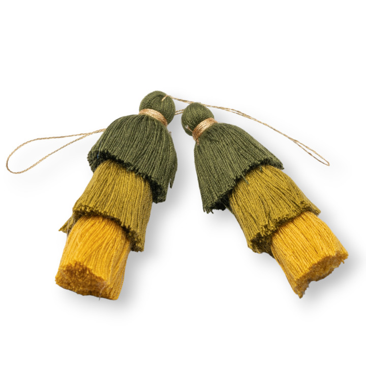 Fabric Tassels 75mm 4pcs MOD12