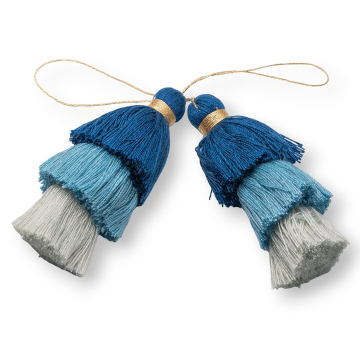 Fabric Tassels 75mm 4pcs MOD13