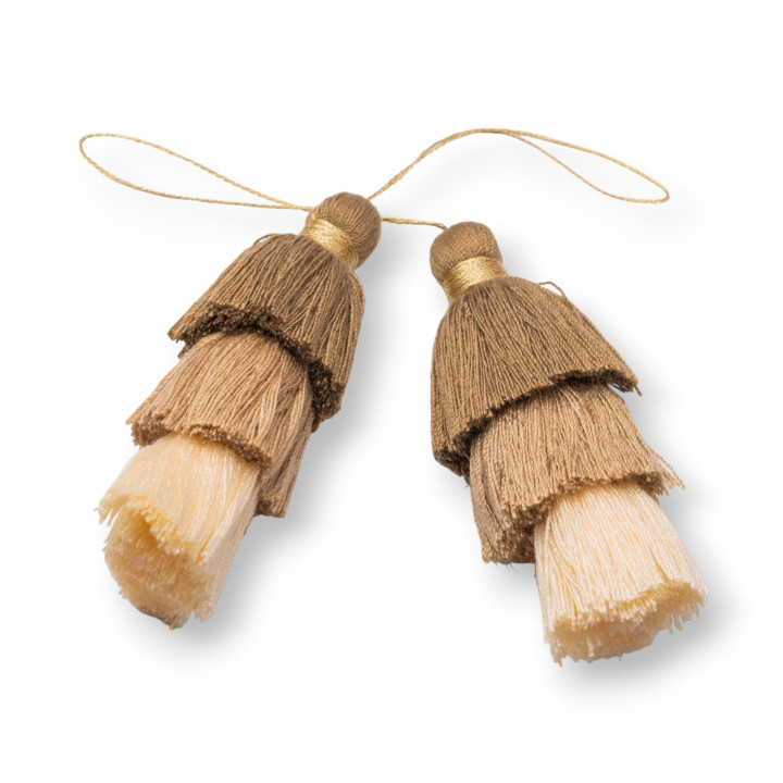 Fabric Tassels 75mm 4pcs MOD17