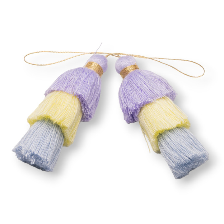 Fabric Tassels 75mm 4pcs MOD2