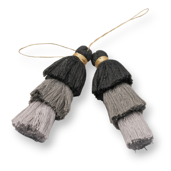 Fabric Tassels 75mm 4pcs MOD3