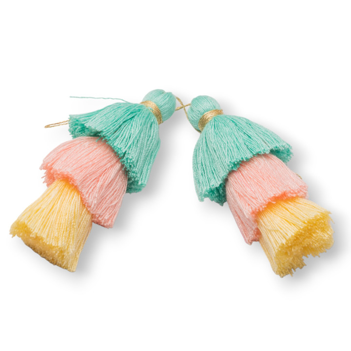 Fabric Tassels 75mm 4pcs MOD9