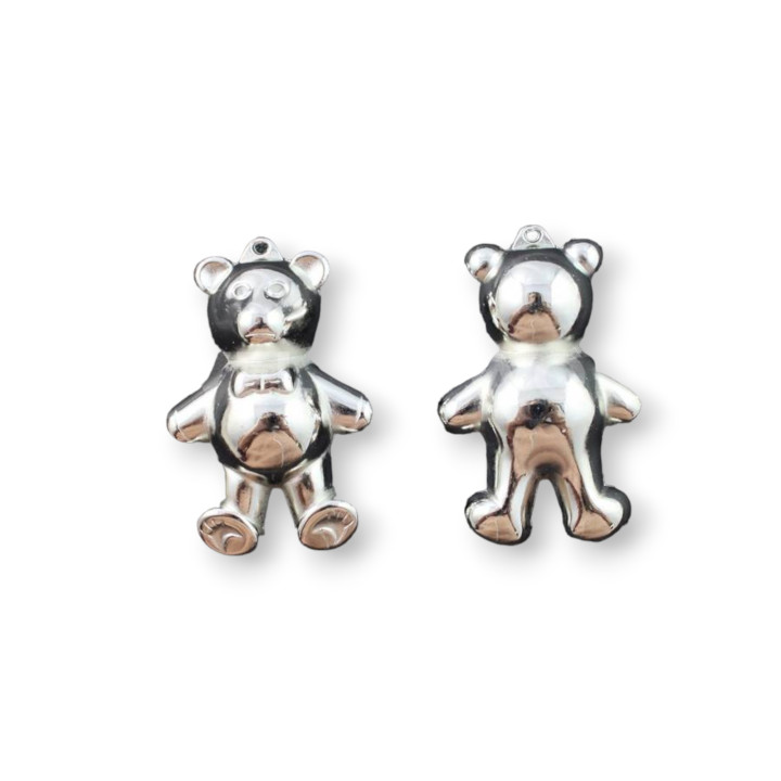 Pendentif ours en argent 38x57mm - 1pc