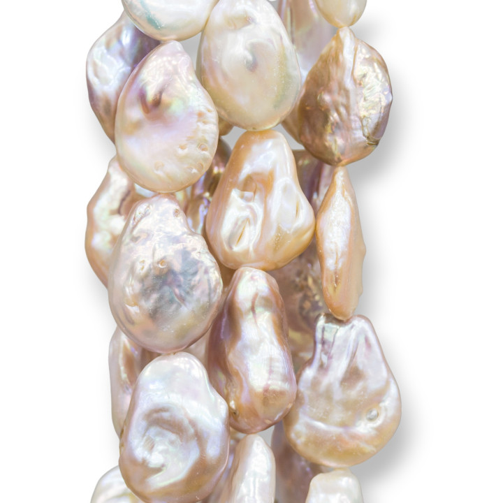 Perle Di Fiume Barocche Drops Pepite Multicolor 16-24mm