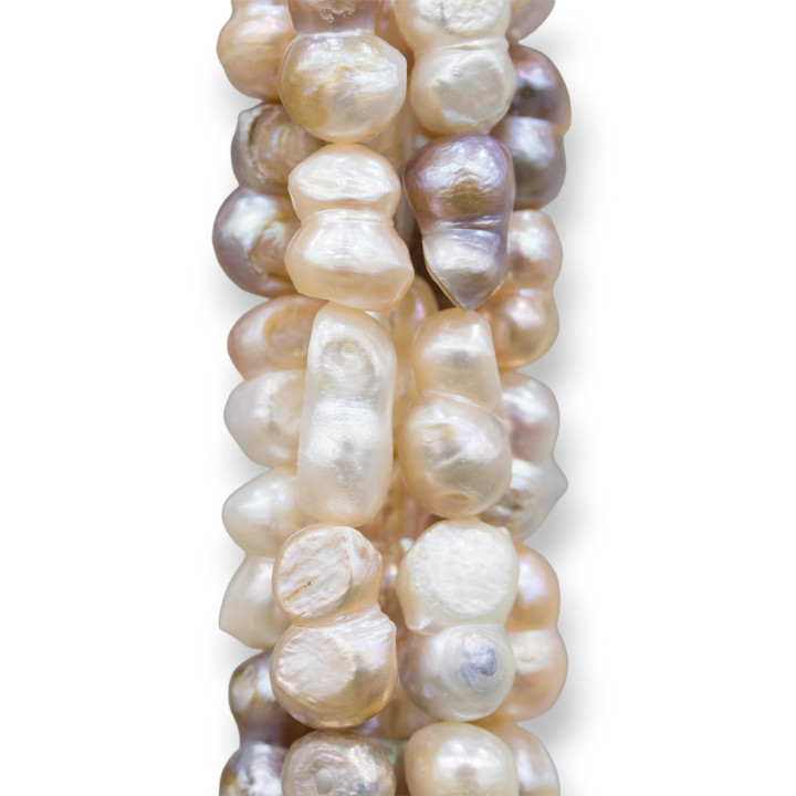 Multicolor Baroque Rice River Pearls 10-18mm