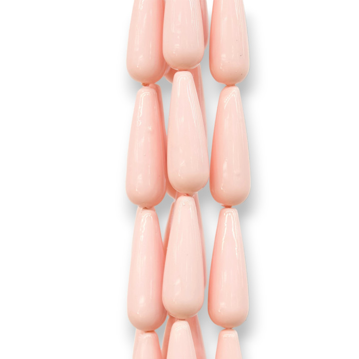 Majorque Rose Perles Gouttes 10x30mm