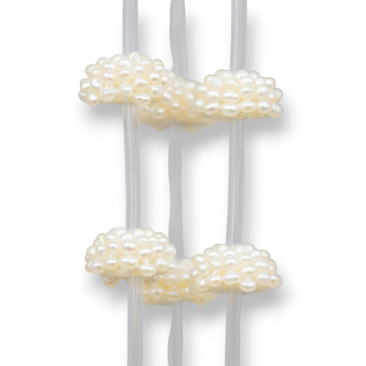 Braided Mora Stone Semisphere Of River Pearls 17mm 11τεμ