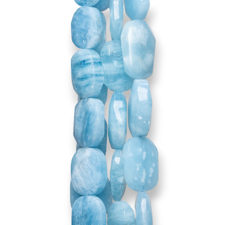 Acquamarina Leche Piedra Irregular Facetada Gradación Plana (AHA) 80-90g