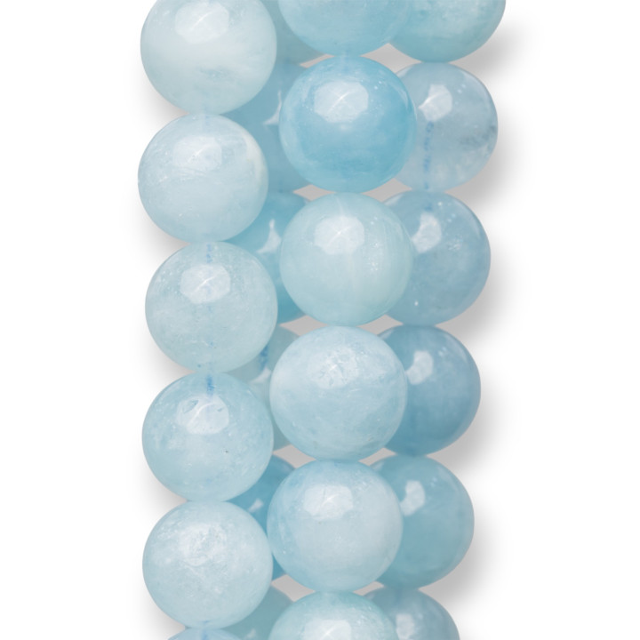 Aquamarine Milk Round Smooth (ASB) 10mm