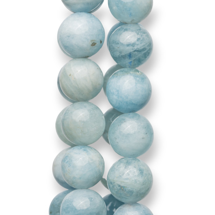 Lait Aigue-Marine Lisse Rond (PYS) 10mm