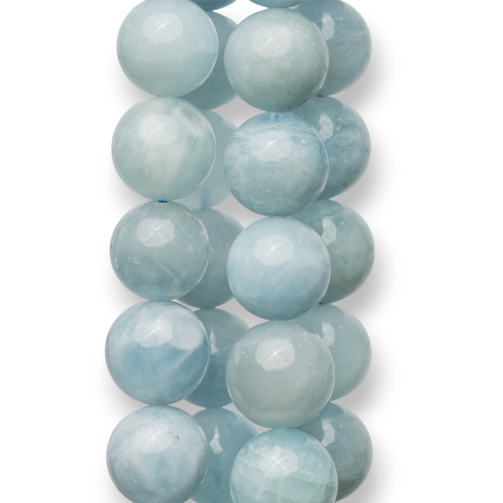 Aguamarina Leche Redonda Lisa (PYS) 14mm