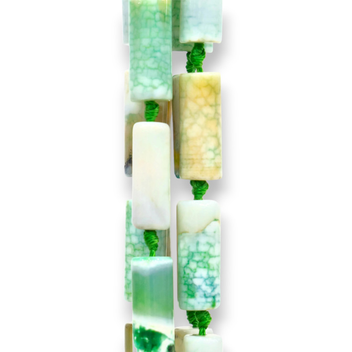 Achat Striped Bicolor Zylinder 8x20mm Hellgrün