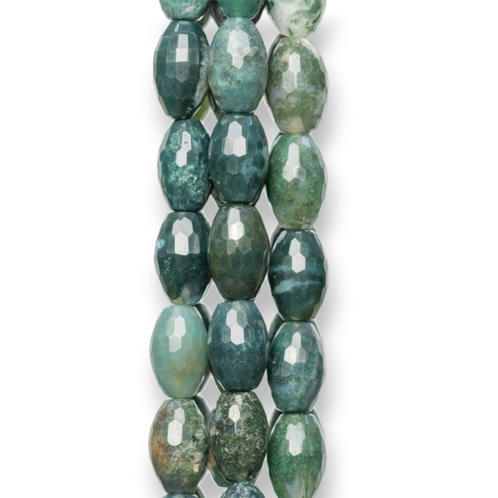 Musgo Ágata Arroz Facetado 10x16mm