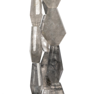 Quarzgrauer Drachen facettiert 18x28mm