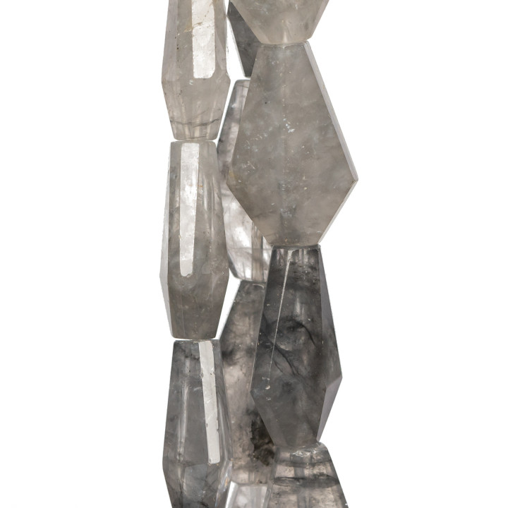 Quarzgrauer Drachen facettiert 18x28mm