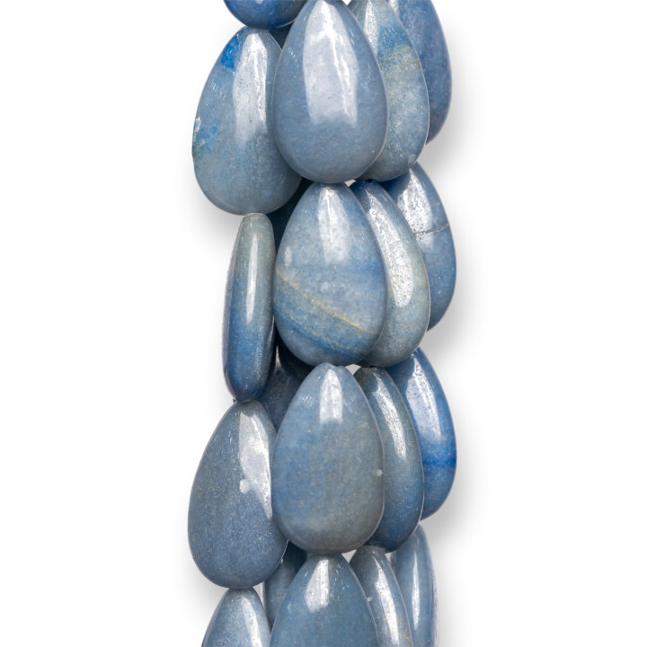 Assiette Gouttes Aventurine Bleue 15x25mm