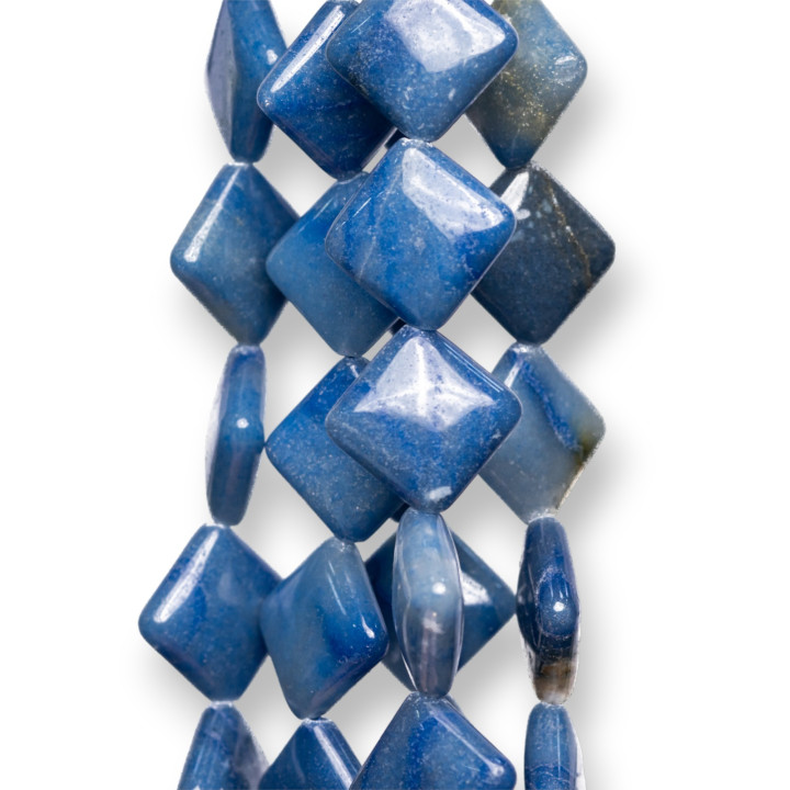 Azul Aventurina Rombo Plano 16mm Oscuro