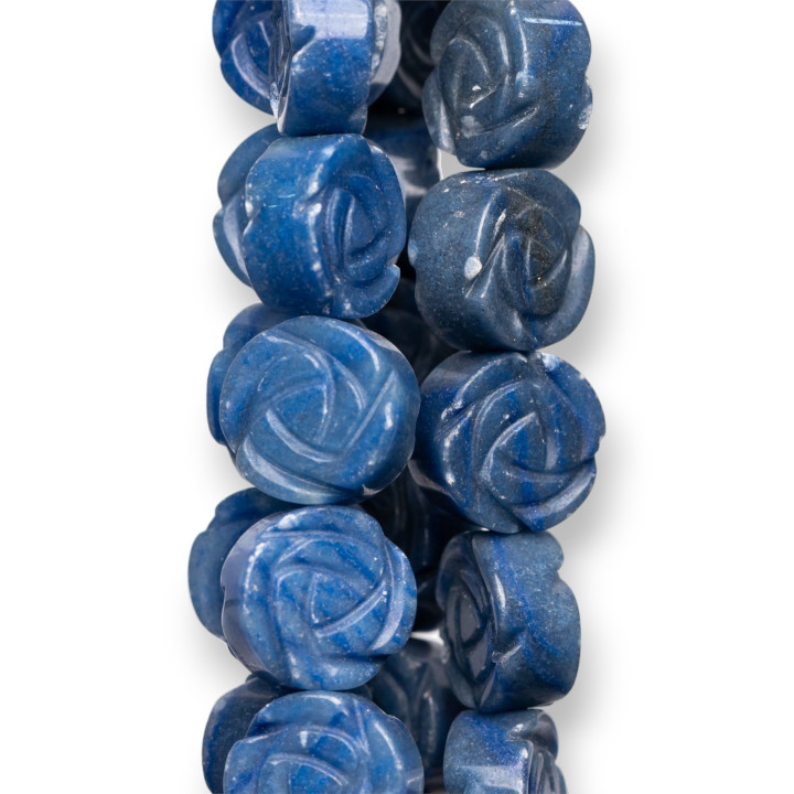 Blaue Aventurinblüte 14mm