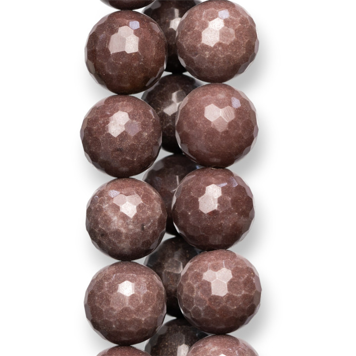 Avventurina Marrone Perlina Tonda Sfaccettata 20mm